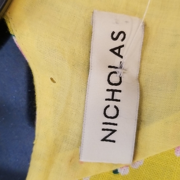 💕NICHOLAS💕 Celie Floral Print Long Dress Yellow Hastings Floral Print 10 NWOT - Picture 14 of 16